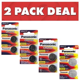Panasonic 2 pcs New Panasonic CR2016 / CR2025 / CR2032 /CR2450 3V LITHIUM BATTERY Exp 2033 - 2 x CR2032