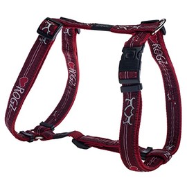 Rogz Armed Response Harness Red Heart, 25 mm