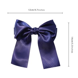 scicent Girls Hair Clips 3 Pieces Girls Hair Clips Large Big Oversized Hair Bowknot Silky Satin Soft Hair Bows Fashion Bow Hair Clips Bun Elegant Hair Accessories for Women Girls - 28320