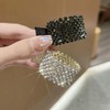 Esshogo 3 Stück Haarspangen Damen Haarklammer Metall, Strass Haarspangen Halter