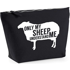 Hippowarehouse Only my sheep understand me printed make up cosmetic wash bag 18x19x9cm