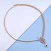 Inateannal Boho Evil Eye Necklace Open Circle Toggle Necklace Evil