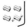PATIKIL 6mm Hole Wire Rope Clip Set of 4 304
