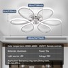 HLILCEH 26inch Modern LED Ceiling Light, 6 Rings Flower Flush
