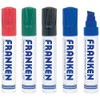 FRANKEN Board-Marker, nachfüllbar, 4-12 mm Keilspitze, 4 Stück, farblich sortiert,