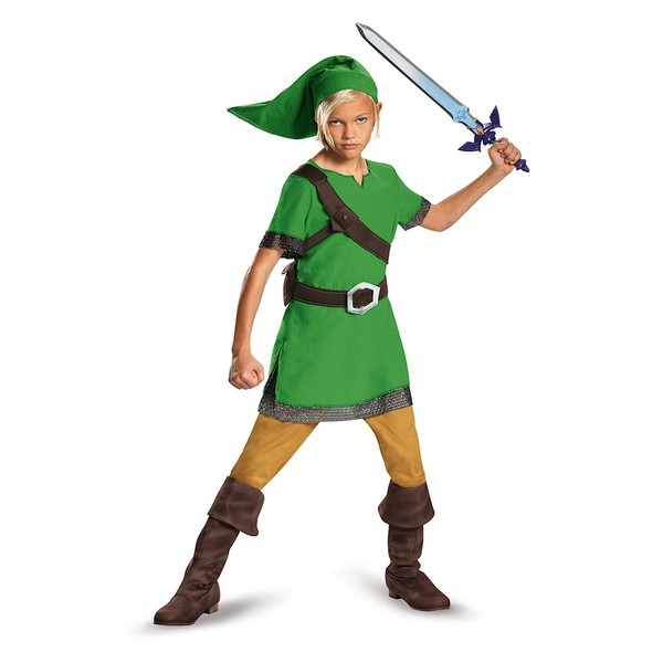 Link Deluxe Child Costume and Link Sword Bundle, Kids Size