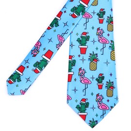 Man of Men Holiday Christmas Ties for Men - Tropical XMAS - Holiday Season Necktie