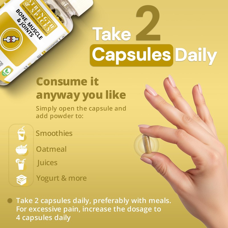 Strength & Spices Bone, Muscle & Joints 100% Natural Supplement