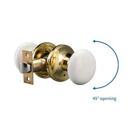 NCL Hardware Tubular Latch for Privacy and Passage, Adjustable Latch Size 60/70mm, 45 Degree Opening Door Latch, Replacement Entry Latch for Lever Door Handles, Internal Door Handles