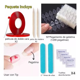 Dolores Jelly Pegamento Uñas Postiza Sticker Decoracion Producto Kit