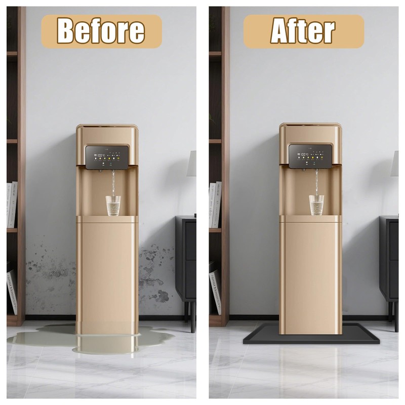 24x16x0.8 Inch Waterproof Water Cooler Mat with Raised Edge -
