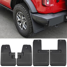 Mud Flaps for Ford Bronco 2021-2026 Front and Rear Splash Guards for Bronco 2/4 Door