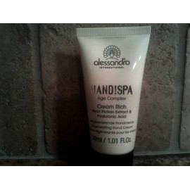 Alessandro International Hand!spa Age Complex Cream Rich 1.01oz/30ml