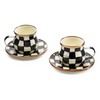 MACKENZIE-CHILDS Espresso Cup and Saucer Set, Cute Small Coffee Cups