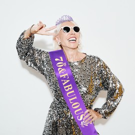 Purple 70th Birthday Sash and Tiara for Women, 70th Birthday Decorations for Women, 70 & Fabulous Sash and Crown Set, 70th Birthday Gifts for Women, Happy 70 Birthday Party Supplies