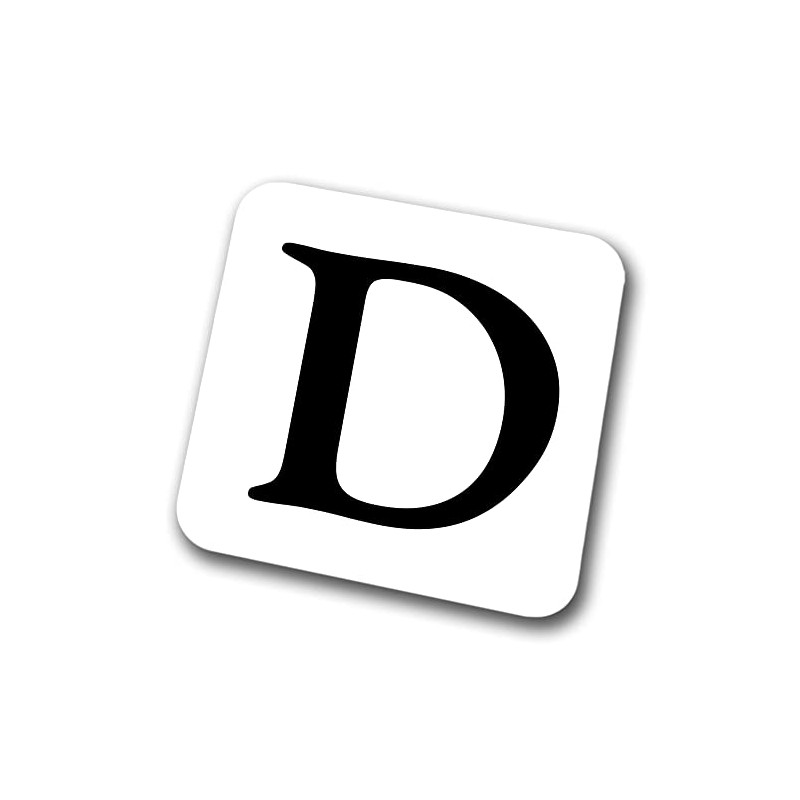 Alphabet Coaster Letter Coaster Initial Coffee Tea Birthday Coaster (Letter