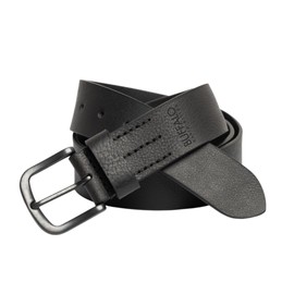 Buffalo David Bitton Mens Belt | 38mm Black Belt | Black Belt Buckle | 100% Genuine Leather Belt | Jean Belt Size 42