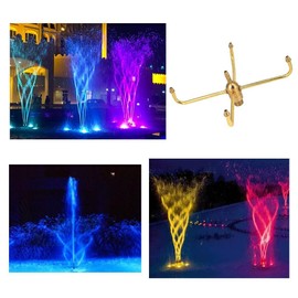 SEIWEI Messing Springbrunnen Brunnen Düsen, 1/2 Zoll Innengewinde und 3/4 Zoll Außengewinde Rotierende Sprinkler Rotationsventil für Park Garten Hotel