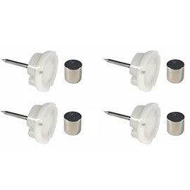 Magnetack Pushpin Magnetic Poster & Photo Hanger Set of 4, Silver, 24 x 36 Inch, 1001004