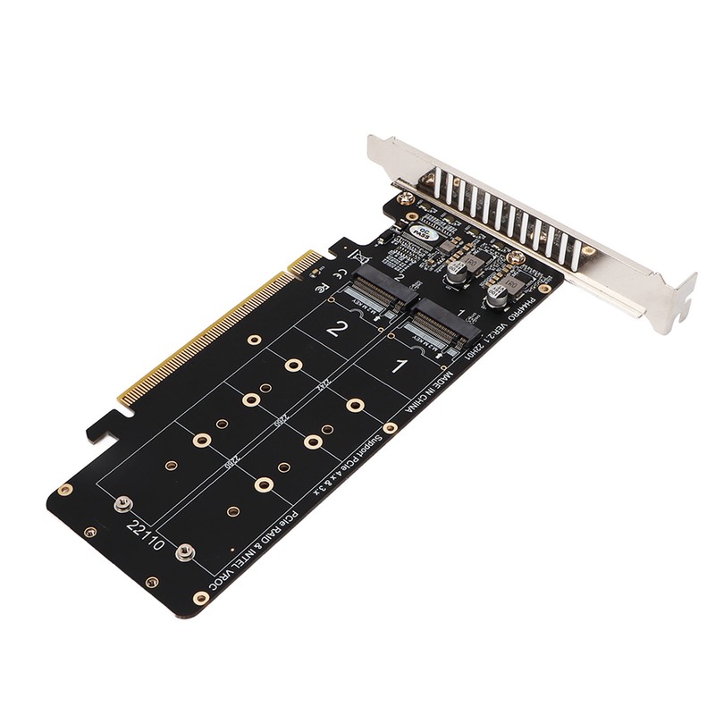 PCIE X16 to M.2 M KEY Expansion Card NVMEx4 SSD