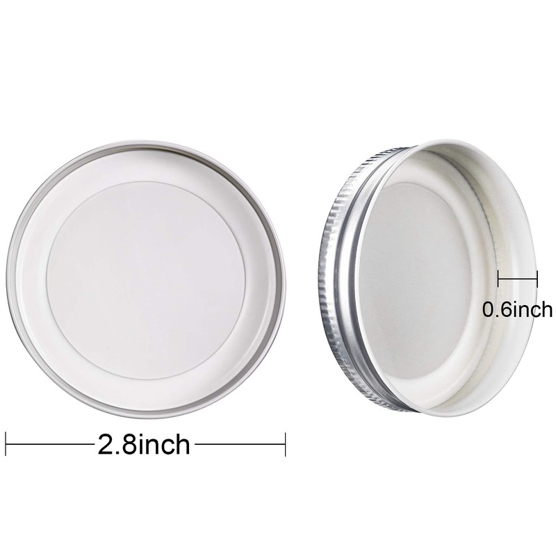 Pangda 24 Pack Stainless Steel Mason Jar Lids, Regular Mouth