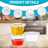 Glownary [100 Sets] 4 oz Plastic Portion Cups With Lids,