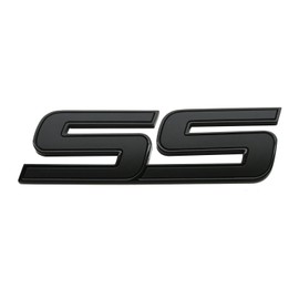 1Pc Front Door SS Decal Stickers 3D Nameplates Badge Emblem Compatible with Impala Trailblazer SS 15211285 Universal Vehicles, Cars, Truck (Black)