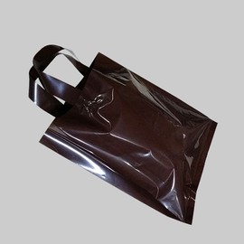 PE Tough Handle Fancy Bag Brown 26x32cm with 6cm Gusset 100 Count