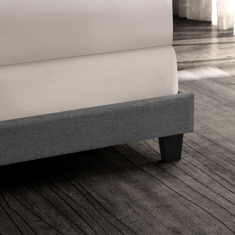 Hearth & Harbor Queen Bed Frame with Headboard Wingback –