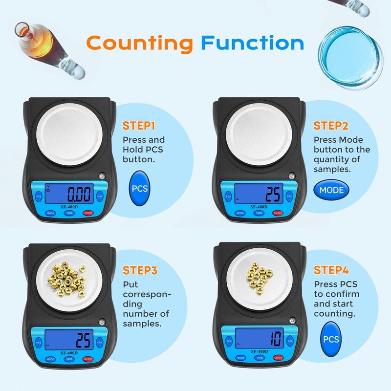 Bonvoisin Digital Lab Scale 600g x 0.01g Precision Electronic Scale
