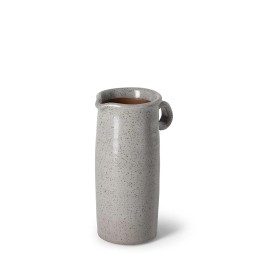 Homeroots 9" Gray Cylinder Ceramic Urns Jars