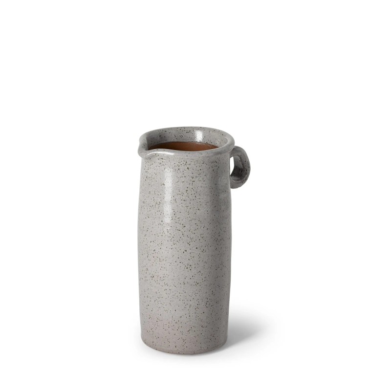 Homeroots 9" Gray Cylinder Ceramic Urns Jars