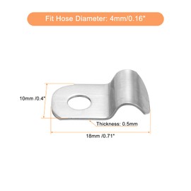 uxcell 60 Pcs Pipe Strap Fit for 5/32in(4mm) 304 Stainless Steel Strap Clamp with 1 Hole for Conduit or Pipe Fixing