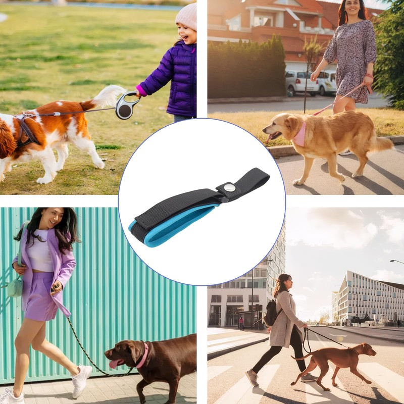 BLOOPIC Dog Double Lead Anti-Slip Strap Freehand Adjustable Durable PP