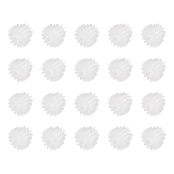 MECCANIXITY 20 Pcs Plastic Gears 16 Teeth Plastic Motor Gear