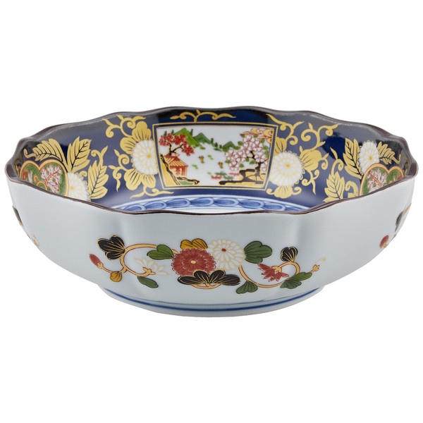 Bowl, Stylish: Arita Ware, Enjoy the Charm of Classical Pattern, Kenjo Koimari 7 Sumi Bowl, Japanese Bowl Porcelain/Size (cm) 20.3 x 20.3 x 6.5/No: 604709