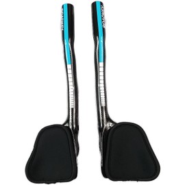 Aero Bars TT Bike Armrest Handlebars Blue 3K Gloss Carbon Fiber Aerobar Triathlon 340mm