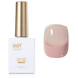 GAOY Pink Swirl Gel Nail Polish Art Liner, 12ml Classic Colors for Nail Paint Design with Thin Brush DIY French Manicure and Pedicure at Home