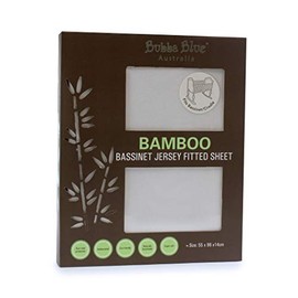 Bubba Blue Bamboo Jersey Basinet Fitted Sheet, White