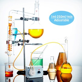 12V Adjustable Peristaltic Dosing Pump, 1ml-250ml/min Fine Tuning Titration Pump, AB21 Single Head Desig Flowing Dosing Pump with for Aquarium Lab Analytical