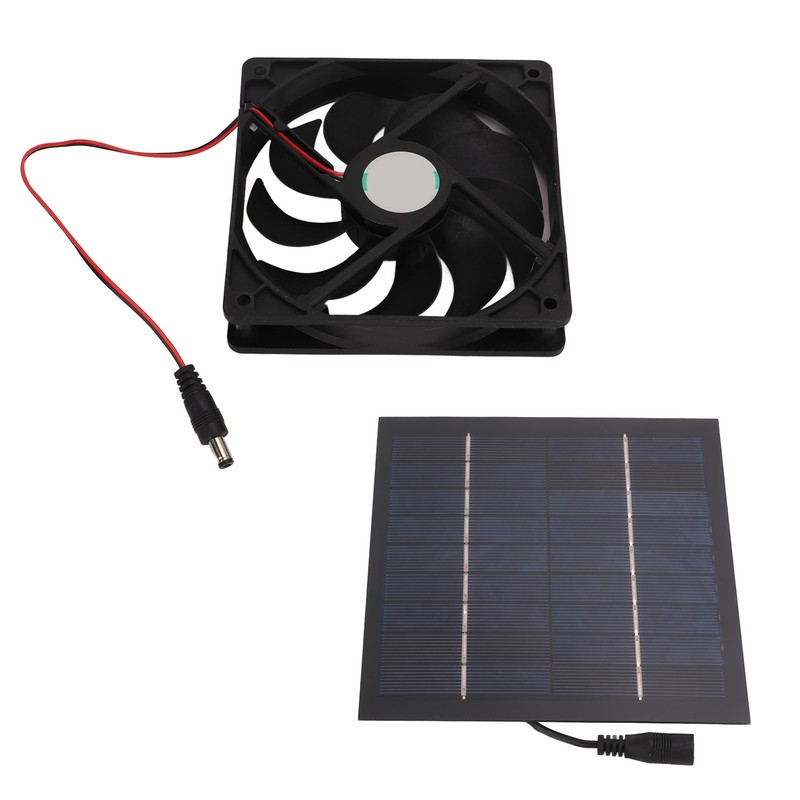 10W Solar Powered Panel Exhaust Fan Mini Ventilator Waterproof for