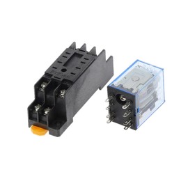 NOVOCE 5Sets MY2NJ HH52P DC 12V 24V 110V 220V AC Coil Power Relay Mini Electromagnetic Relay 8 Pins DPDT 5A with PYF08A Socket Base (Size : AC 12V)