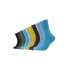 Camano Unisex Socks Pack of 9, Turquoise (Turquoise 6500)
