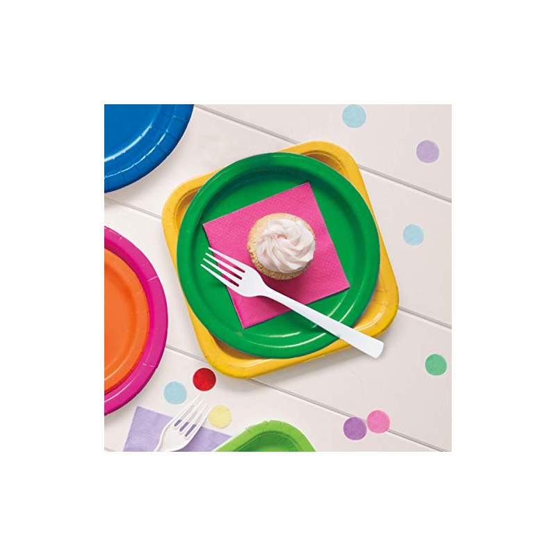 Emerald Green Solid Round Dinner Paper Plates - 9" (8