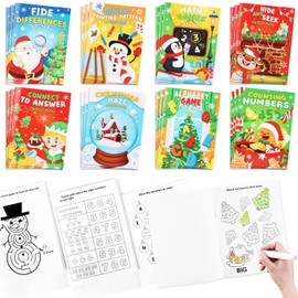 SULOLI 24 Pack Christmas Coloring Books, Mini Xmas Coloring Books Bulk for Kids Christmas Party Supplies or Xmas Stocking Fillers