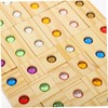 BESTonZON 1 Set Wooden Rainbow Blocks Stacking Blocks Rainbow Gemstone