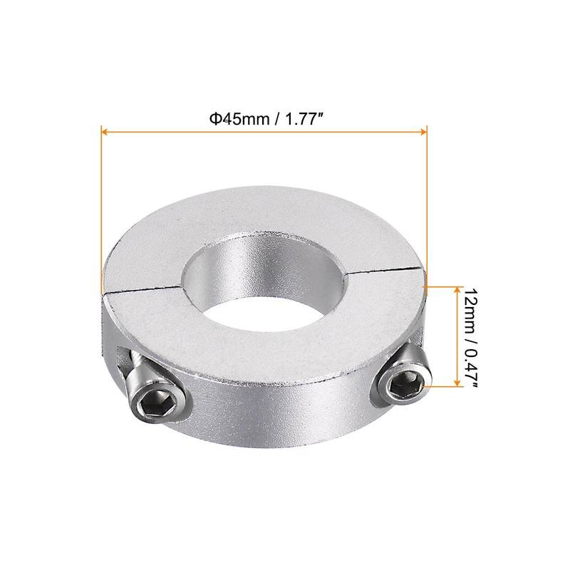 HARFINGTON 2pcs Double Split Shaft Collar for 22mm Shaft Set