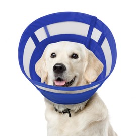 ASENKU Dog Cone Collar, Soft Adjustable Cone for Dogs to Stop Licking, Lightweight Recovery Dog Cone After Surgery, Pet E-Collar for Small, Medium & Large Dogs(Blue, XL)
