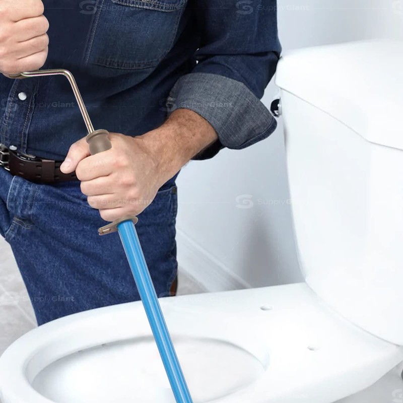 Supply Giant SU3247 3 Ft Toilet Auger Snake for Unclogging