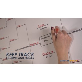 32 Team Erasable Blind Draw Single Elimination Tournament Bracket Chart + Erasable Pen